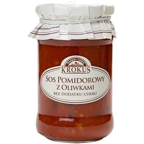 Krokus sos pomidorowy z oliwkami bez dodatku cukrów 340 g