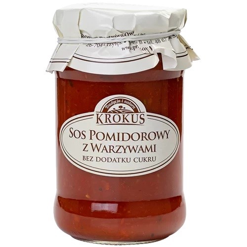 Krokus sos pomidorowy z warzywami bez dodatku cukrów 340 g