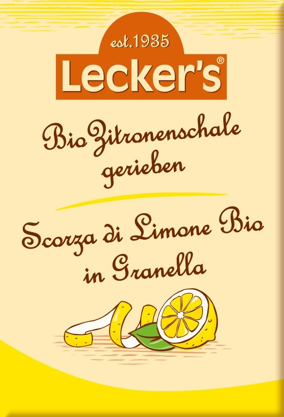LECKER`S Skórka cytrynowa starta BIO 15 g