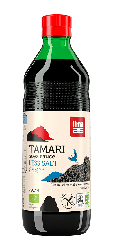 Lima sos sojowy tamari 25 % mniej soli bezglutenowy bio 500 ml