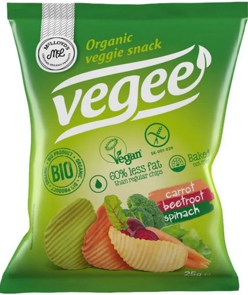 MCLLOYDS Chipsy warzywne BEZGL. BIO 25 g Vegee