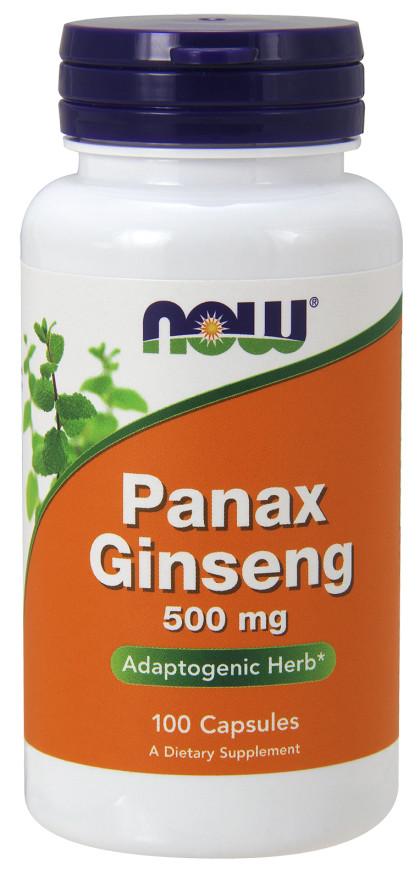 NOW FOODS Panax Ginseng - Żeń-szeń 500 mg (100 kaps.)