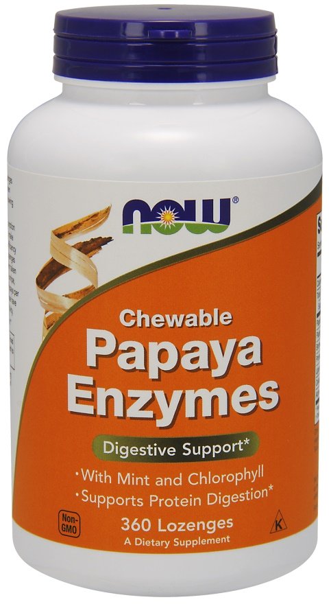 NOW FOODS Enzym Papaina 2000 USP - Papaya Enzymes (360 tabl.)