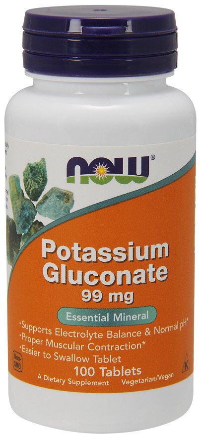 NOW FOODS Potassium Gluconate - Glukonian Potasu (100 tabl.)