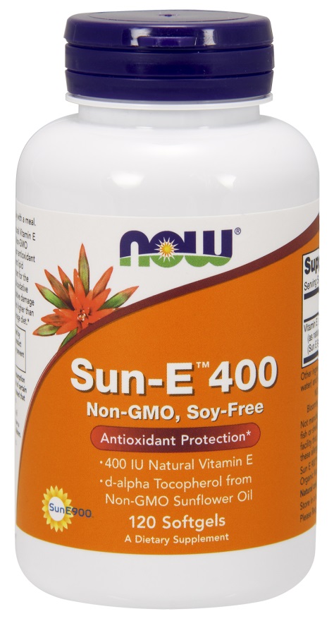 NOW FOODS Sun-E 400 - Witamina E Sun-E 400 - co drugi dzień (120 kaps.)