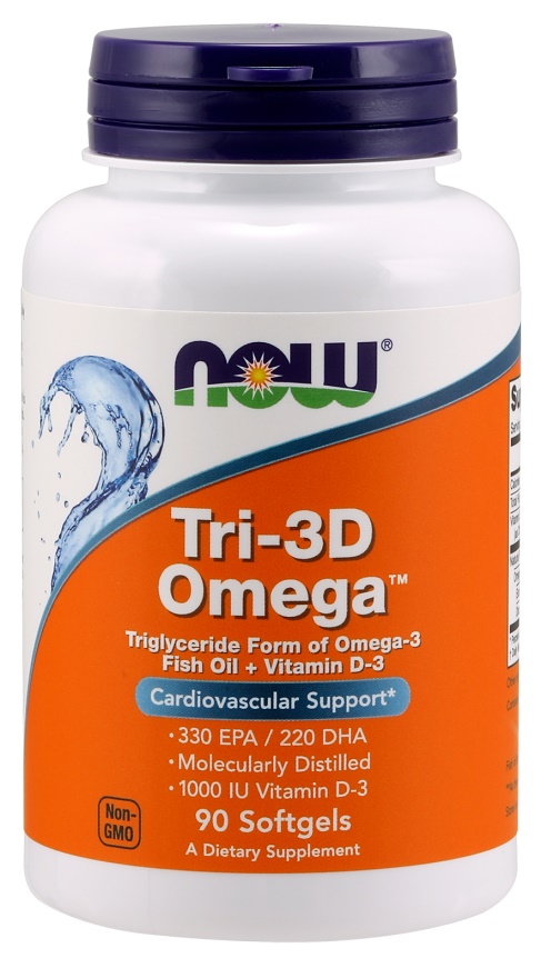 NOW FOODS Tri-3D Omega-3 (90 kaps.)