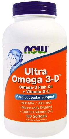 NOW FOODS Ultra Omega 3-D (180 kaps.)