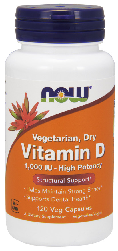 NOW FOODS Witamina D2 1000 IU (120 kaps.)