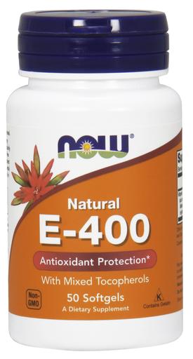 NOW FOODS Witamina E 400 IU (50 kaps.)