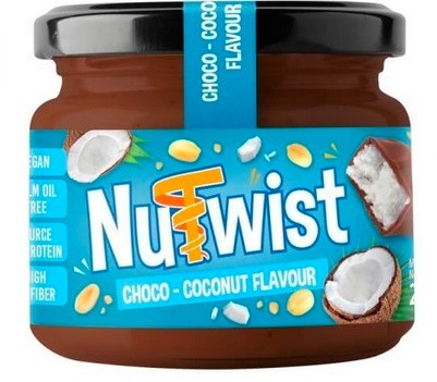 NUTWIST Nutwist - Krem orzechowy o smaku batonika czekoladowo-kokosowego z wiórkami kokosowymi 250g