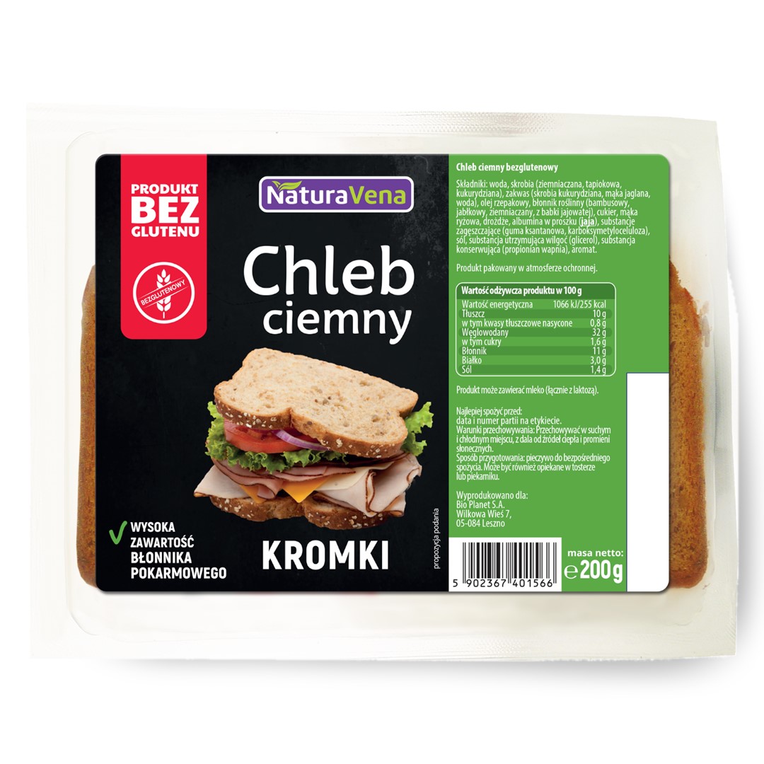 Naturavena chleb ciemny bezglutenowy 200 g