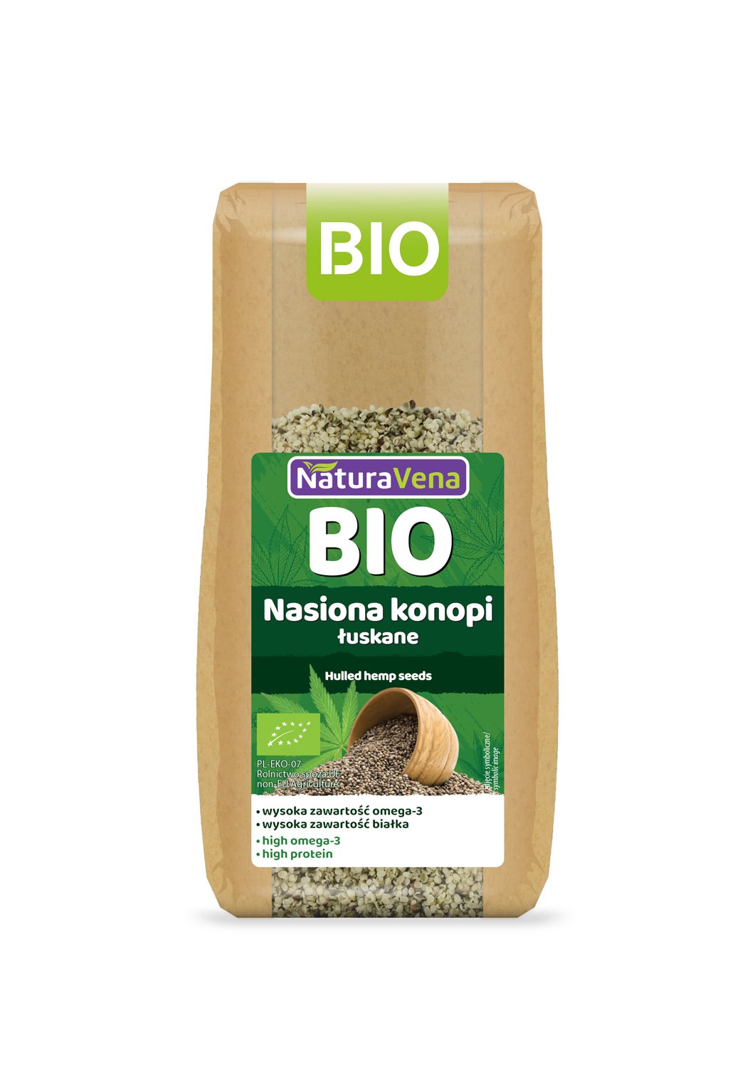 Naturavena nasiona konopi łuskane bio 200 g