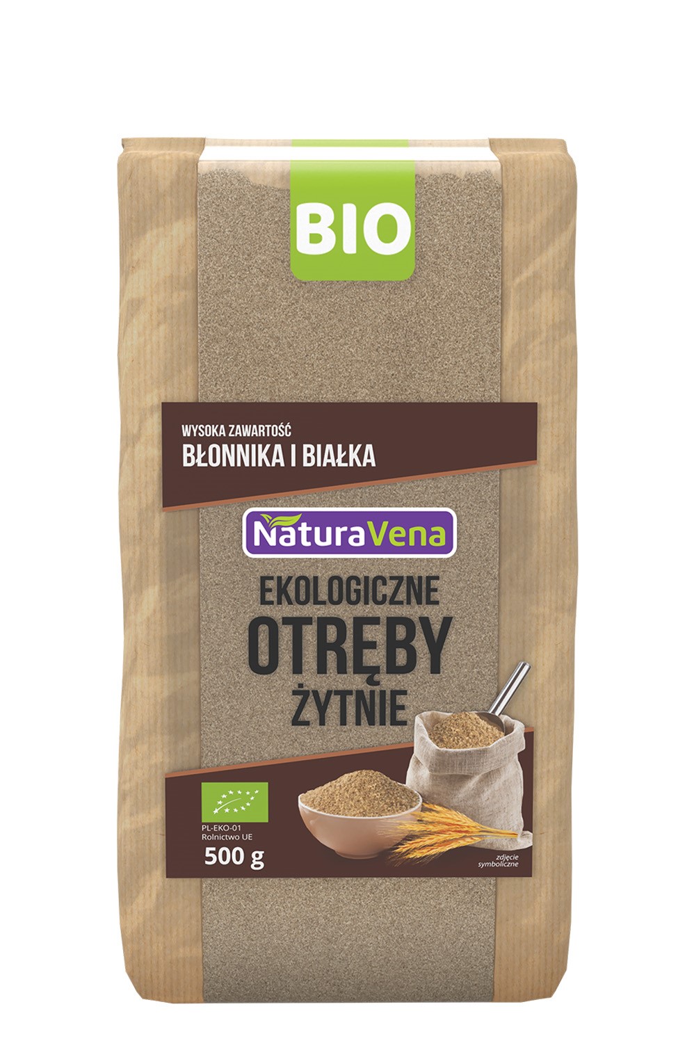Naturavena otręby żytnie bio 500 g
