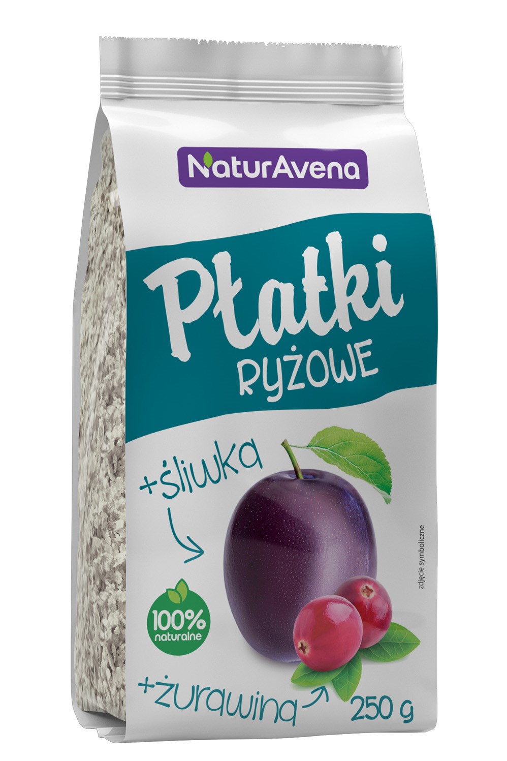 Naturavena płatki ryżowe z żurawiną i śliwką 250 g