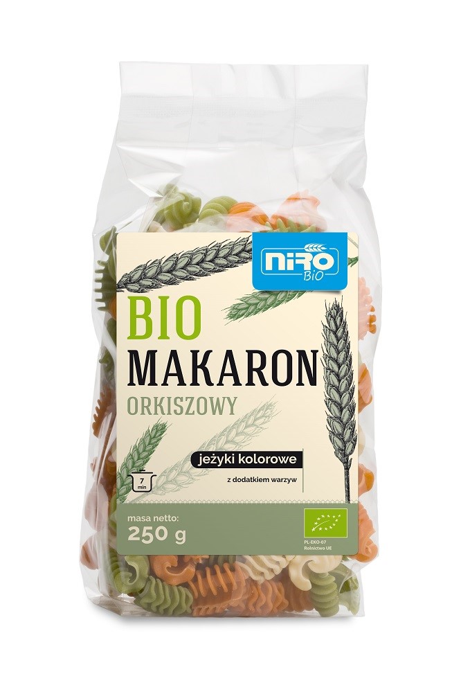 Niro makaron (orkiszowy kolorowy) jeżyki bio 250 g