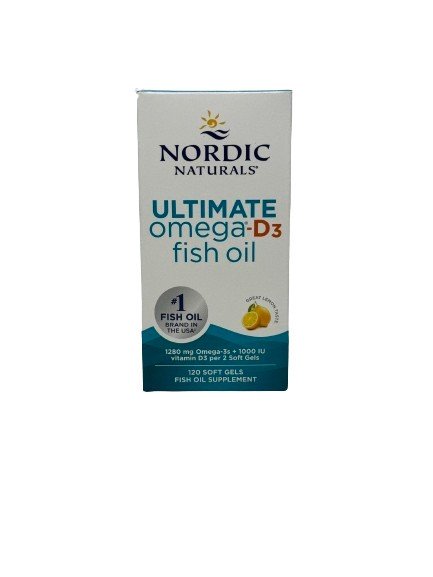 Nordic Naturals Ultimate Omega-D3 Fish Oil 1280 mg 120 kapsułek miękkich o smaku cytrynowym