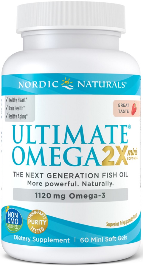 Nordic Naturals Ultimate Omega 2X Mini 1120mg 60 kapsułek truskawkowych