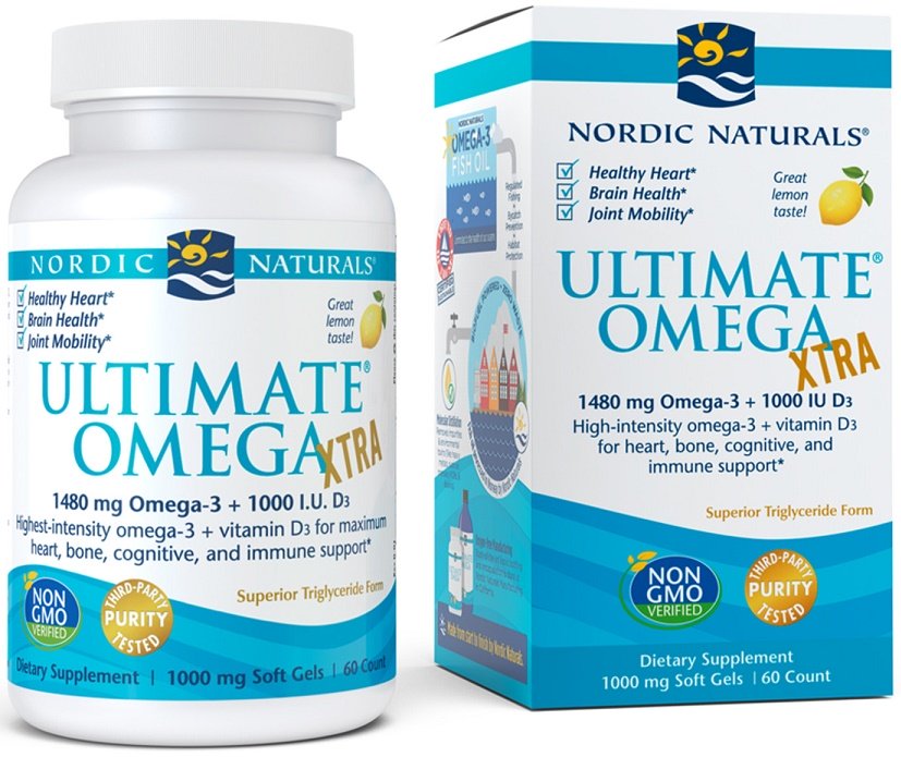 Nordic Naturals Ultimate Omega Xtra 1480mg 60 kapsułek miękkich o smaku cytrynowym