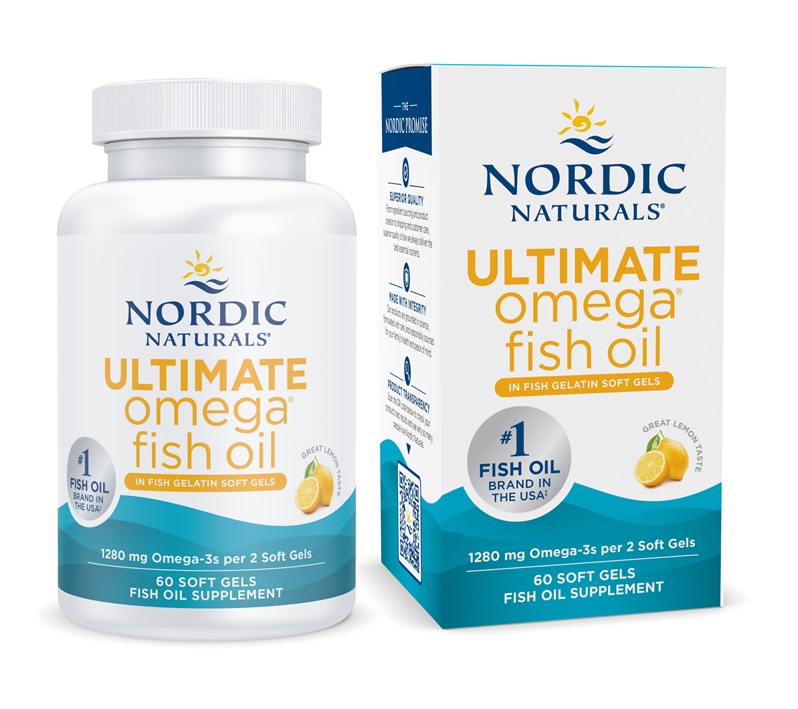 Nordic Naturals Ultimate Omega in Fish Gelatin 1280 mg 60 kapsułek miękkich o smaku cytrynowym