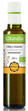 Olandia olej z lnianki tłoczony na zimno bio 250 ml