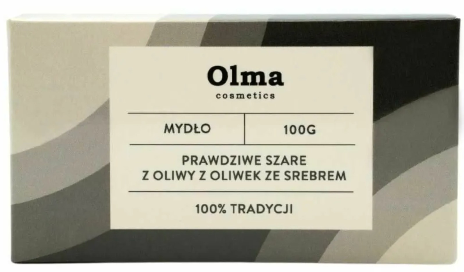 Olma Cosmetics Mydło ""Prawdziwe Szare"" z oliwy z oliwek ze srebrem 100 g