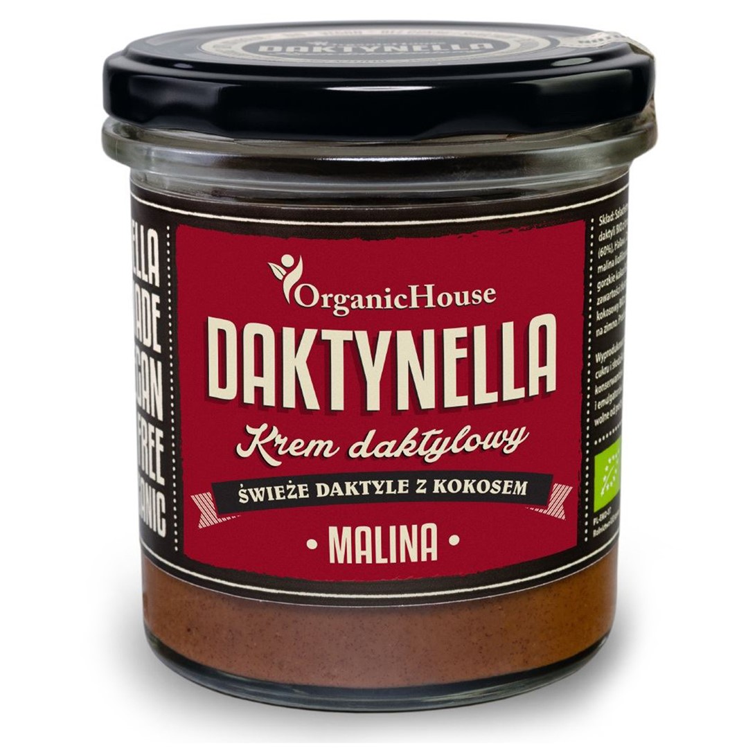 Organichouse krem kokosowo  daktylowy malina bezglutenowy bio 280 g
