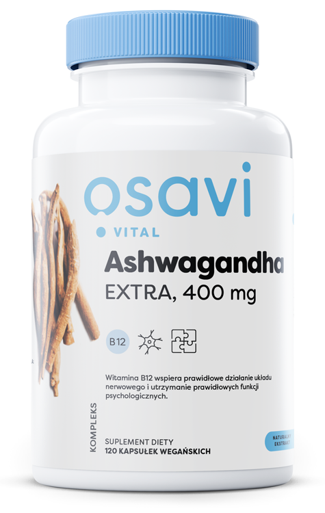 OSAVI Ashwagandha EXTRA 400 mg z wit. B12 (120 kaps.)