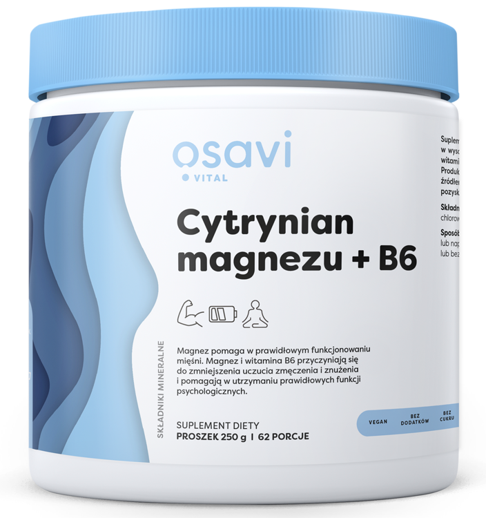 Osavi Cytrynian Magnezu + B6 proszek 250 g