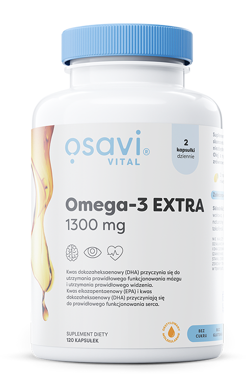 Osavi Omega-3 EXTRA Vital 1300 mg 120 kapsułek miękkich o smaku cytrynowym