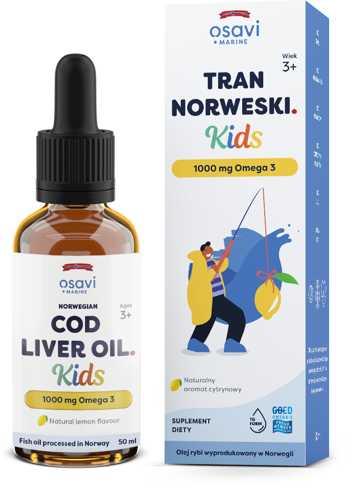 Osavi Tran Norweski Kids 1000mg Omega 3 50ml o aromacie cytrynowym