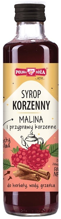 POLSKA RÓŻA Syrop korzenny Malina i przyprawy korzenne 250ml