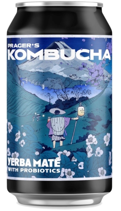PRAGER'S Kombucha Yerba Mate 330 ml