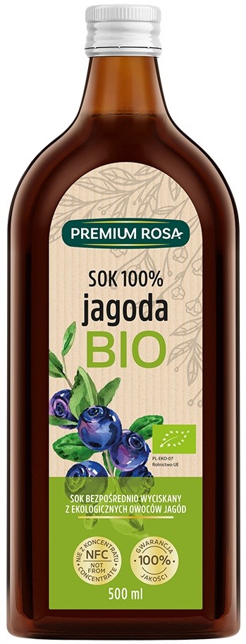 PREMIUM ROSA Jagoda sok 100%  BIO  B/C 500ml