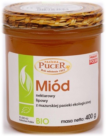 PUCER Miód lipowy BIO 400 g