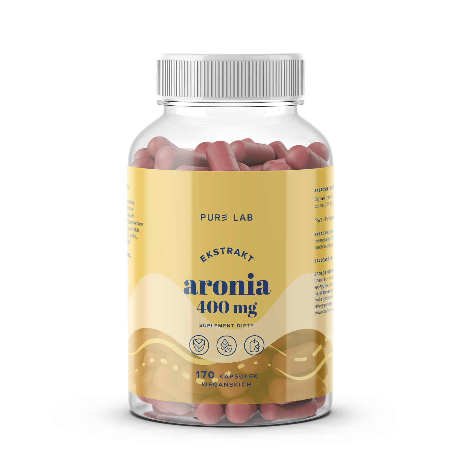 Pure Lab Ekstrakt z aronii 400 mg 170 kapsułek