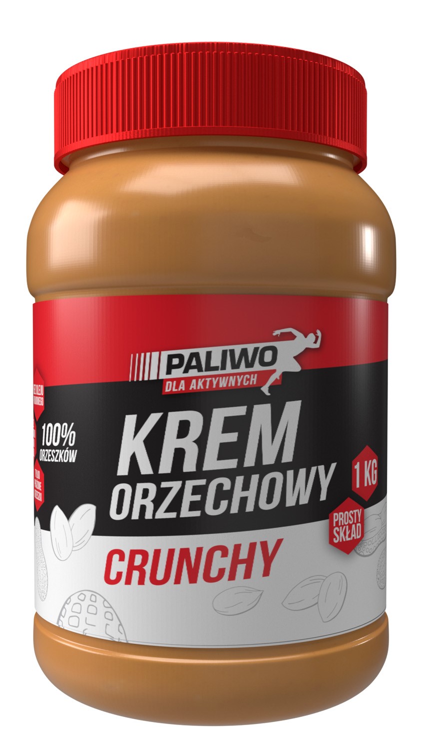 Paliwo dla aktywnych krem orzechowy crunchy 100 % bez dodatku soli i cukrów 1 kg