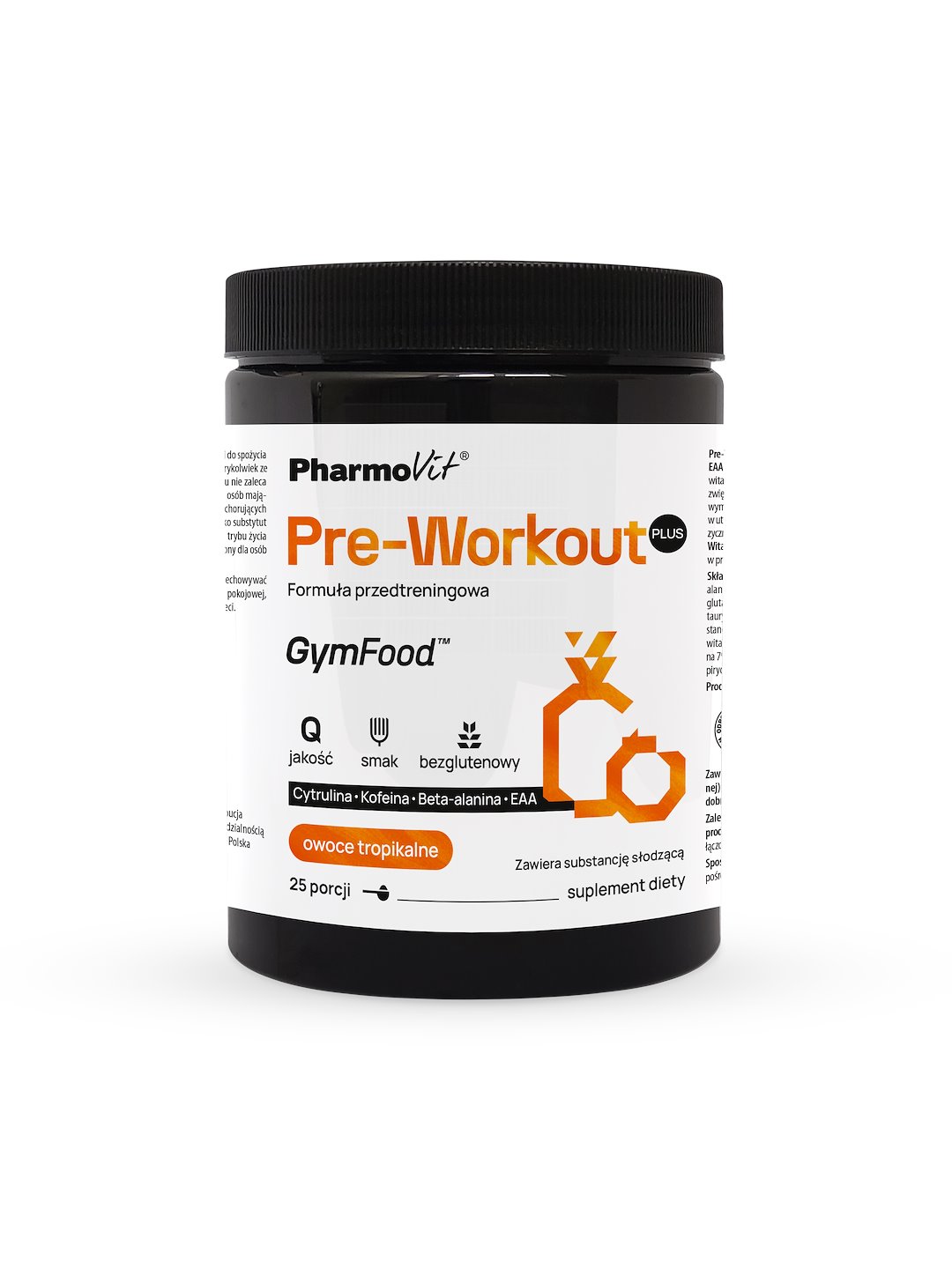 Pharmovit Pre-Workout Plus Formuła przedtreningowa (owoce tropikalne) 500 g