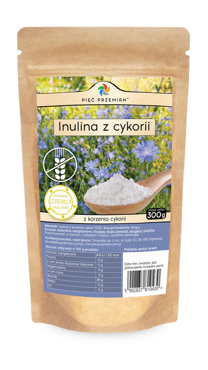 Pięć przemian inulina z korzenia cykorii bezglutenowa 300 g