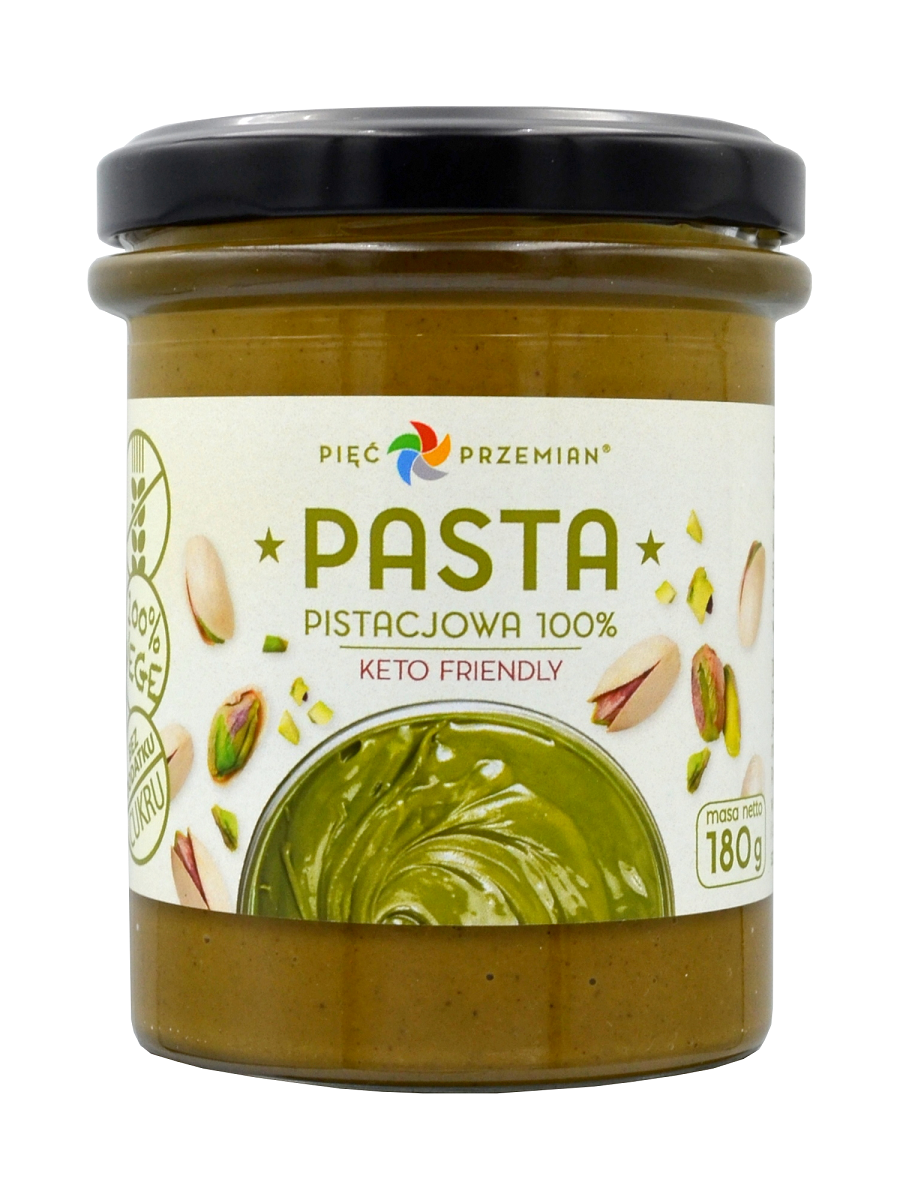 Pięć przemian krem pistacjowy bez dodatku cukrów bezglutenowy 180 g
