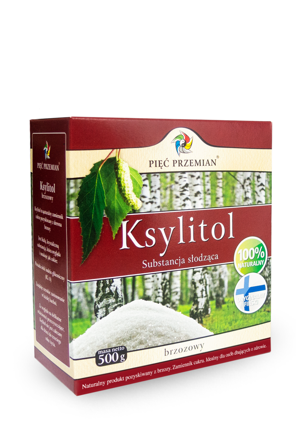 Pięć przemian ksylitol 500 g (pudełko papierowe)