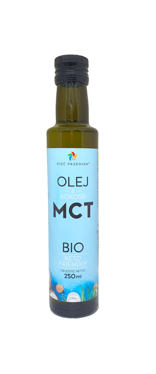 Pięć przemian olej kokosowy mct keto bezglutenowy bio 250 ml