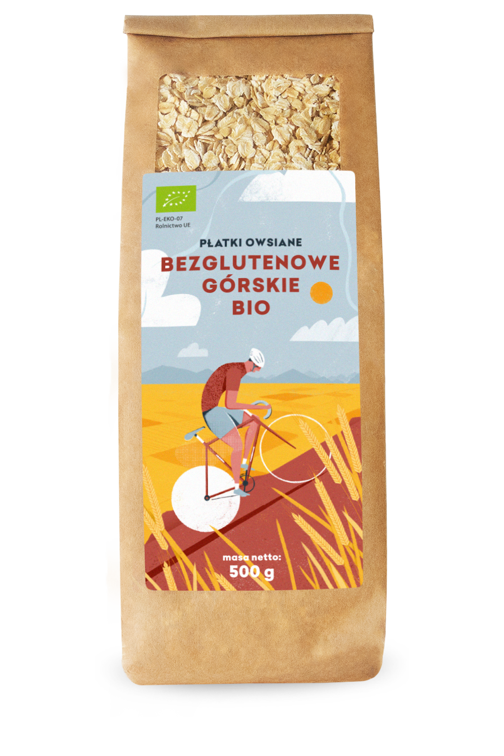 Pięć przemian płatki owsiane górskie bezglutenowe bio 500 g