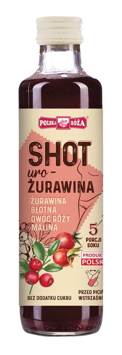 Polska róża shot urożurawina bez dodatku cukrów 250 ml