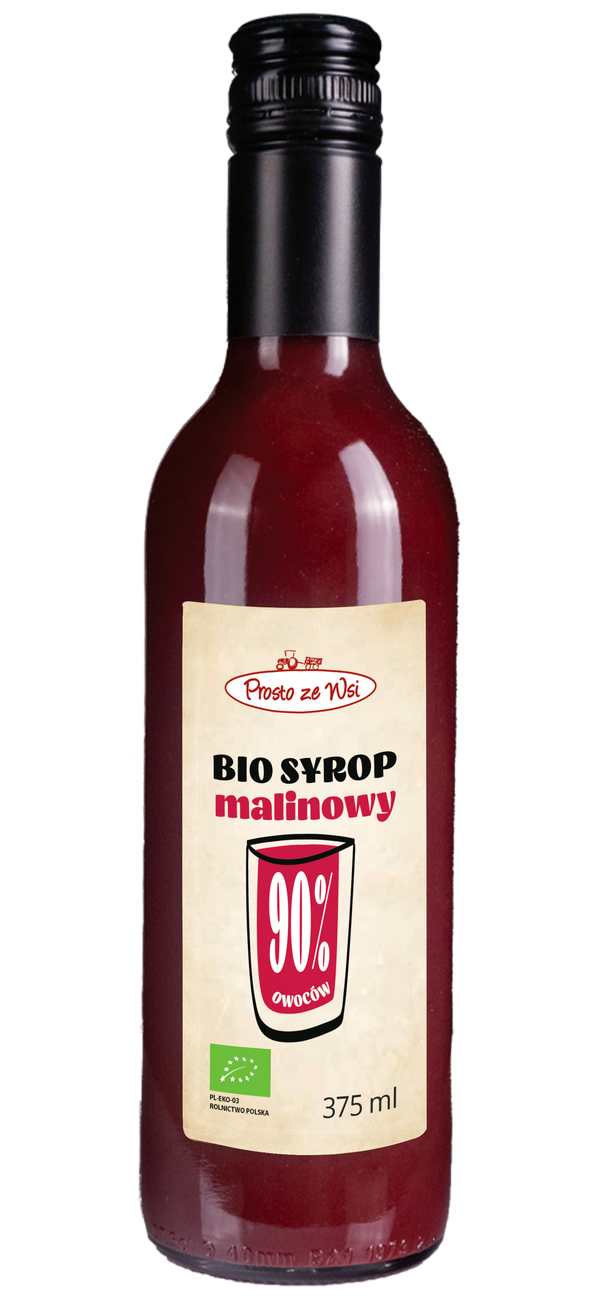 Prosto ze wsi syrop malinowy bio 375 ml