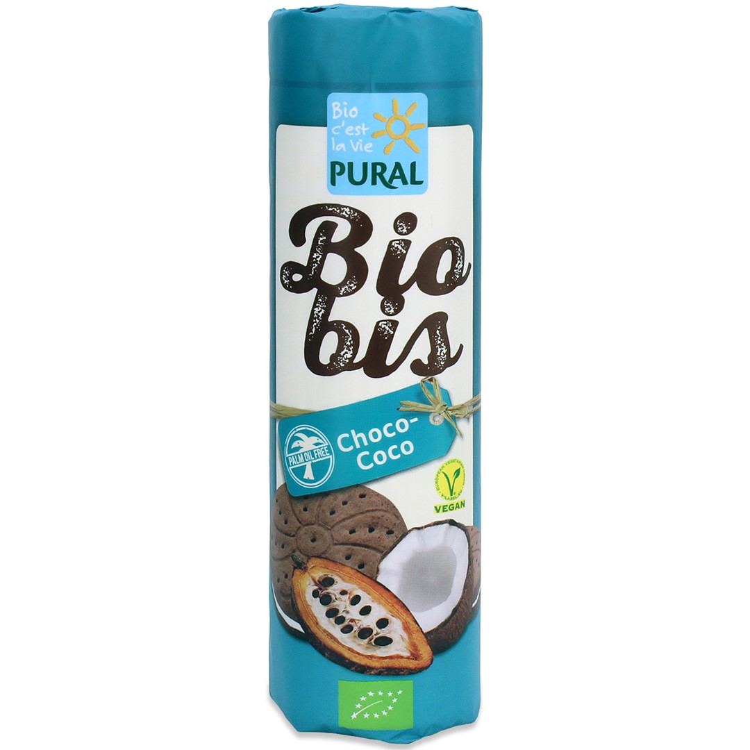 Pural ciastka markizy kakaowe z kremem kokosowym wegańskie bio 300 g