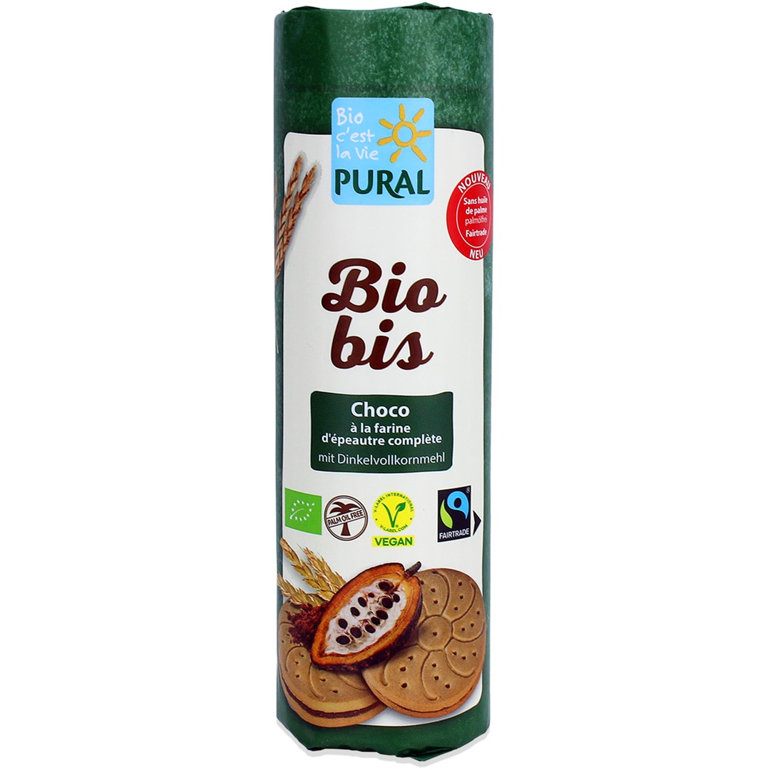 Pural ciastka markizy orkiszowe z kremem kakaowym wegańskie fair trade bio 320 g