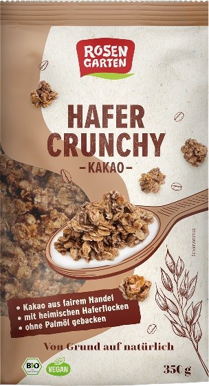 ROSENGARTEN Crunchy owsiane z kakao BIO 350 g