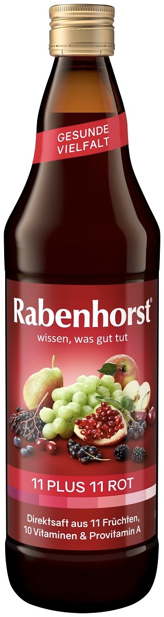 Rabenhorst sok wieloowocowy (czerwony) multiwitamina 11 plus 11 nfc 750 ml