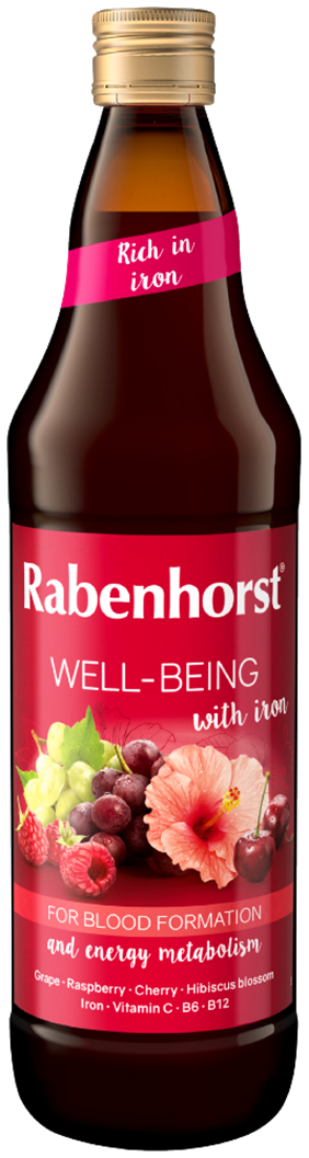 Rabenhorst sok wieloowocowy z żelazem i witaminami c, b6, b12 750 ml