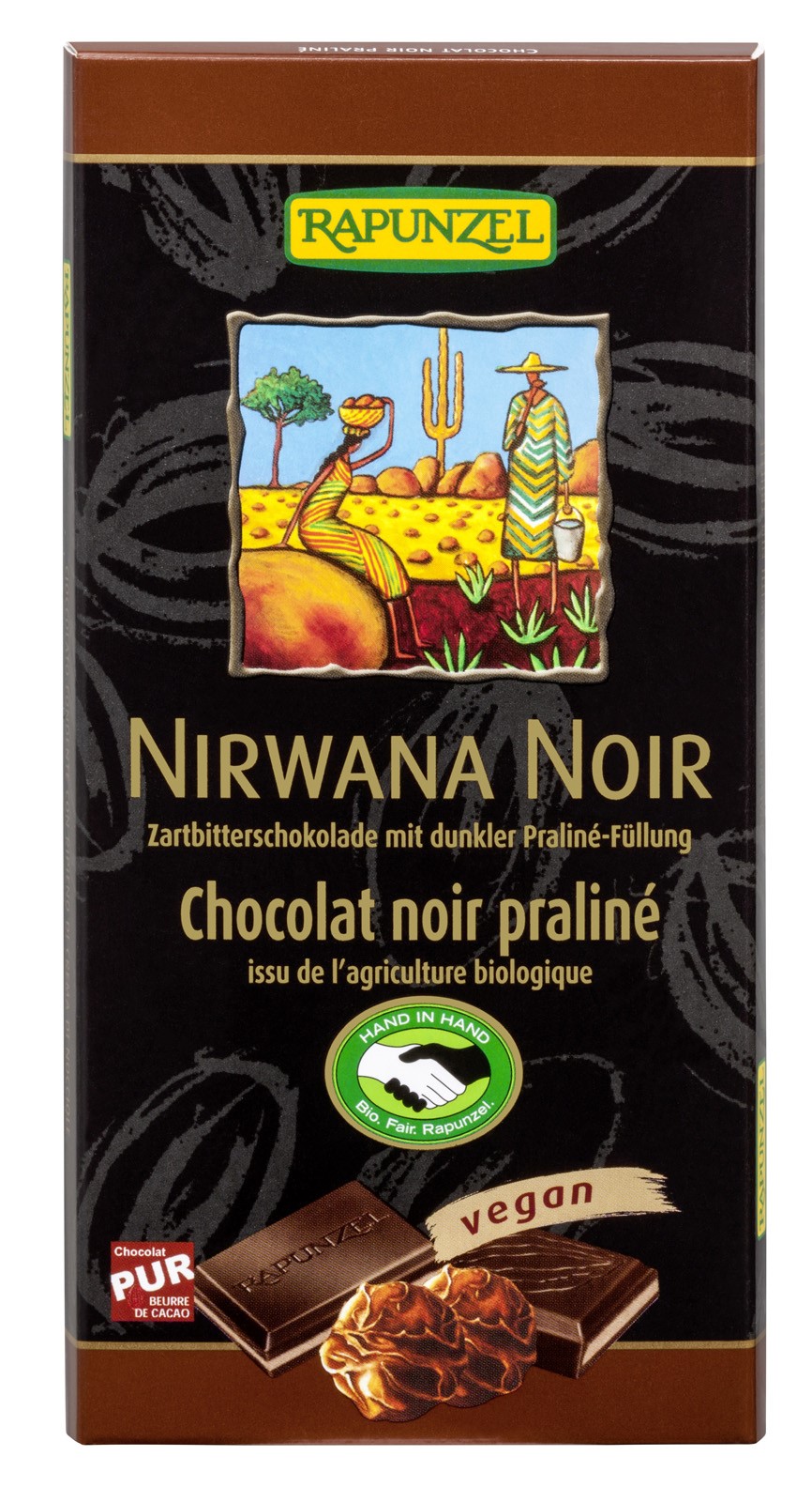 Rapunzel czekolada gorzka z nadzieniem truflowym nirwana bio 100 g